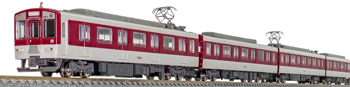 グリーンマックス Nゲージ 近鉄5800系 (大阪線・5813編成)6両編成セット (動力付き) 31582 赤 鉄道模型