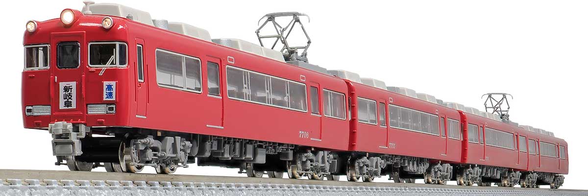 31818＞名鉄7700系 増結4両編成セット（動力無し）｜Nゲージ車両（完成品モデル）｜Nゲージ鉄道模型のグリーンマックス