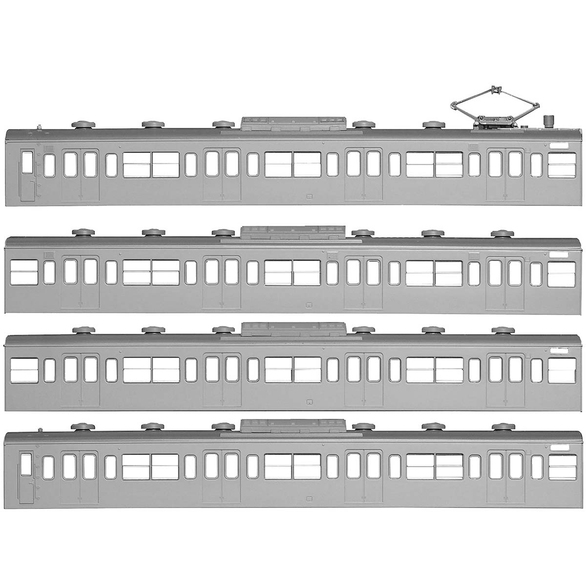 18502＞国鉄（JR）103系＜低運・非ユニット窓・冷改車＞ 基本4両編成 