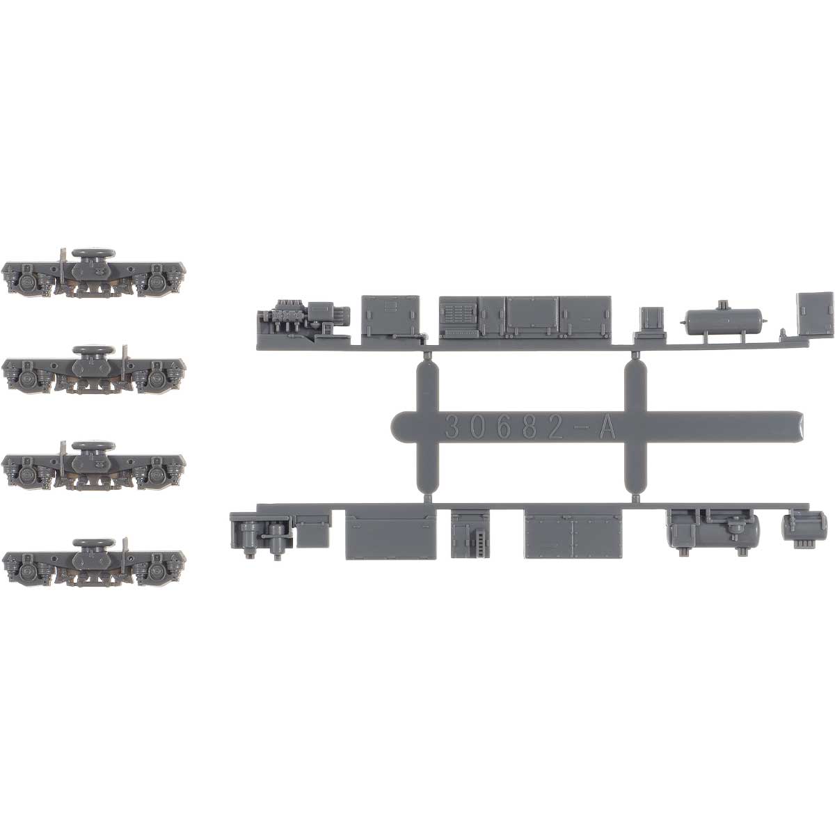 動力台車枠・床下機器セット A-25（DT50D（灰色）＋30682AM）